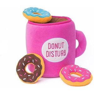 ZippyPaws Food Buddies Burrow, Interactive Squeaky Hide and Seek Plush Dog Toy Coffee and Donutz ZippyPaws Food Buddies Burrow, Interactive Squeaky Hide and Seek Plush Dog Toy Coffee and Donutz