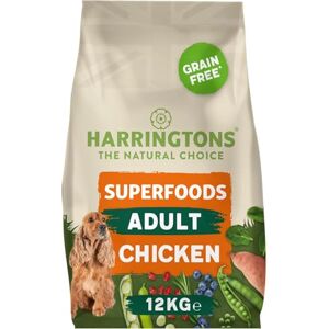HARRINGTONS Superfoods Complete Grain Free Hypoallergenic Chicken with Veg Dry Adult Dog Food 12kg Made with All Natural Ingredients HARRINGTONS Superfoods Complete Grain Free Hypoallergenic Chicken with Veg Dry Adult Dog Food 12kg Made with All Natural Ingredients