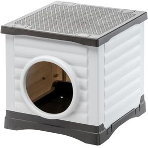 Ferplast Dog kennel and Cat kennel Outdoor Rabbit house Heavy Duty Plastic PETVILLA 50, 38.5 x 43 x h 38.5 cm Ferplast Dog kennel and Cat kennel Outdoor Rabbit house Heavy Duty Plastic PETVILLA 50, 38.5 x 43 x h 38.5 cm