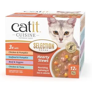 Catit Cuisine Variety Stew, Grain Free Wet Cat Food in Broth, Tender Meat Stew for Adult Cats, 95g Tetra Pack x12 Catit Cuisine Variety Stew, Grain Free Wet Cat Food in Broth, Tender Meat Stew for Adult Cats, 95g Tetra Pack x12