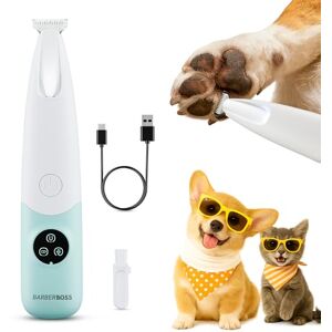 BARBERBOSS Pet Hair Trimmer, Dog & Cat Grooming Clippers with LED Display, Low Noise Cordless Paw Trimmer, USB Rechargeable, Pet’s Detail Trimmer for Face, Paws, Ears & Body, Dog Hair Shaver, QR-9001 BARBERBOSS Pet Hair Trimmer, Dog & Cat Grooming Clippers with LED Display, Low Noise Cordless Paw Trimmer, USB Rechargeable, Pet’s Detail Trimmer for Face, Paws, Ears & Body, Dog Hair Shaver, QR-9001