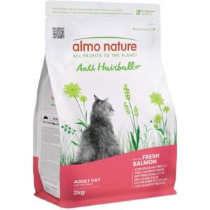 almo nature Anti Hairball Adult Cat Kibble with Fresh Salmon, with a Blend of Vegetable Fibres to Counteract the Formation of Hairballs 2kg Bag almo nature Anti Hairball Adult Cat Kibble with Fresh Salmon, with a Blend of Vegetable Fibres to Counteract the Formation of Hairballs 2kg Bag
