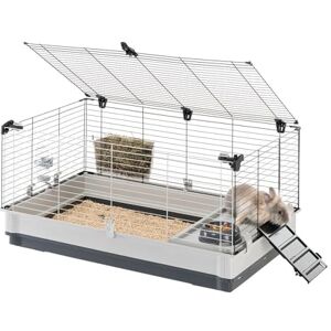 Ferplast Cage for Rabbits Guinea Pigs with Large Living Space, Small Animal House, Small Pet Cage, 100 x 60 x 50 cm Ferplast Cage for Rabbits Guinea Pigs with Large Living Space, Small Animal House, Small Pet Cage, 100 x 60 x 50 cm