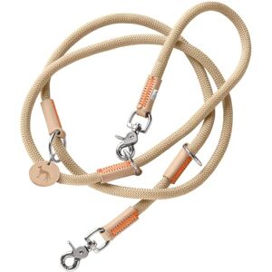 HUNTER Malia Adjustable Dog Lead Beige/Natural Smooth Rope and Robust Leather Adjustable to 3 Positions Lightweight Durable Modern Look Made in Germany Size: 10/200 HUNTER Malia Adjustable Dog Lead Beige/Natural Smooth Rope and Robust Leather Adjustable to 3 Positions Lightweight Durable Modern Look Made in Germany Size: 10/200
