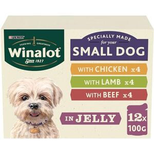 Winalot Meaty Chunks Small Dog Mixed in Jelly Wet Dog Food Pouches 12x100g (Pack of 4) Winalot Meaty Chunks Small Dog Mixed in Jelly Wet Dog Food Pouches 12x100g (Pack of 4)