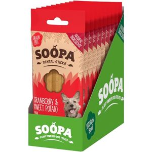 Soopa 10 Pack Cranberry and Sweet Potato Natural Dental Sticks Soopa 10 Pack Cranberry and Sweet Potato Natural Dental Sticks