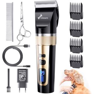 Gimars 3 in 1 Low Noise 7000 RPM Dog Clippers, Cordless Professional Dog Grooming Clippers Kit, Rechargeable Pet Shaver with Comb & Scissors for Dogs, Cats & Horse Thick Hair Gimars 3 in 1 Low Noise 7000 RPM Dog Clippers, Cordless Professional Dog Grooming Clippers Kit, Rechargeable Pet Shaver with Comb & Scissors for Dogs, Cats & Horse Thick Hair