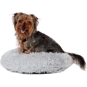 Danish Design Essentials Fluffy Donut Dog Bed, Silver Medium 50cm Snug and Fluffy Soft Pet Bed, Machine Washable Danish Design Essentials Fluffy Donut Dog Bed, Silver Medium 50cm Snug and Fluffy Soft Pet Bed, Machine Washable