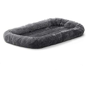 MidWest Homes for Pets Bolster Dog Bed 55.88 cm (22-Inch) Long Dog Bed or Cat Bed w/Comfortable Bolster; Ideal for Small Dog Breeds; Gray; Model 40222-GY MidWest Homes for Pets Bolster Dog Bed 55.88 cm (22-Inch) Long Dog Bed or Cat Bed w/Comfortable Bolster; Ideal for Small Dog Breeds; Gray; Model 40222-GY