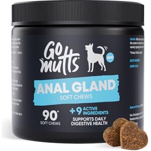 Go Mutts Anal Gland Treatment for Dogs 90 Anal Gland Chews, Functional Digestive Fiber Treats, Gland Treatment for Dogs, Support Healthy Anal Gland, Bowel & Digestion Go Mutts Anal Gland Treatment for Dogs 90 Anal Gland Chews, Functional Digestive Fiber Treats, Gland Treatment for Dogs, Support Healthy Anal Gland, Bowel & Digestion