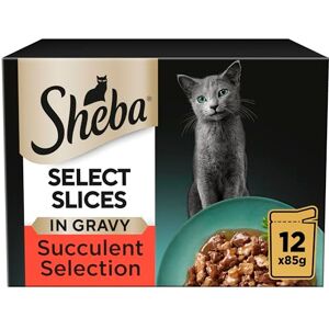 Sheba Select Slices in Gravy 48 Pouches, Adult Wet Cat Food, Succulent Selection, Pack of 4 (12 x 85 g) Sheba Select Slices in Gravy 48 Pouches, Adult Wet Cat Food, Succulent Selection, Pack of 4 (12 x 85 g)