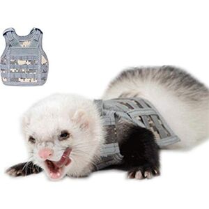 HAICHEN TEC Ferret Clothes Small Animals Harness Military Style Adjustable Shoulder Straps Soft Mesh Comfort Durable Nylon Padded Vest Ferret Guinea Pig Hamster Bunny Kitten Puppy Small Pet Clothes Accessory HAICHEN TEC Ferret Clothes Small Animals Harness Military Style Adjustable Shoulder Straps Soft Mesh Comfort Durable Nylon Padded Vest Ferret Guinea Pig Hamster Bunny Kitten Puppy Small Pet Clothes Accessory