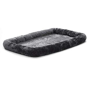 MidWest Homes for Pets Bolster Dog Bed, 121.92 cm (48-Inch) Long, Ideal for Extra Large Dog Breeds, Gray, Model 40248-GY MidWest Homes for Pets Bolster Dog Bed, 121.92 cm (48-Inch) Long, Ideal for Extra Large Dog Breeds, Gray, Model 40248-GY