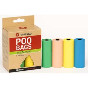 Flamingo POOP BAG RECYCLED POCO MULTICOLOURED 8x15PCS Flamingo POOP BAG RECYCLED POCO MULTICOLOURED 8x15PCS