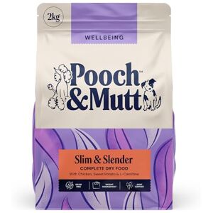 Pooch & Mutt Slim & Slender Complete Dry Dog Food Grain Free (Regular Sized Kibble), for Weight Control and Weight Loss, Chicken and Sweet Potato, 2kg (packaging may vary) Pooch & Mutt Slim & Slender Complete Dry Dog Food Grain Free (Regular Sized Kibble), for Weight Control and Weight Loss, Chicken and Sweet Potato, 2kg (packaging may vary)