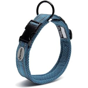 Record Ande Dog Collar Made of Durable Nylon Reflective Details Plastic Closure Clip Blue Color Size XS 1.5cm Circumference 30-35cm Record Ande Dog Collar Made of Durable Nylon Reflective Details Plastic Closure Clip Blue Color Size XS 1.5cm Circumference 30-35cm