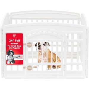 Iris Ohyama IRIS USA 24" Exercise 4-Panel Pet Playpen with Door,Puppy Playpen, for Puppies and Small Dogs, Keep Pets Secure, Easy Assemble, Fold It Down, Storing, Customizable, White Iris Ohyama IRIS USA 24" Exercise 4-Panel Pet Playpen with Door,Puppy Playpen, for Puppies and Small Dogs, Keep Pets Secure, Easy Assemble, Fold It Down, Storing, Customizable, White