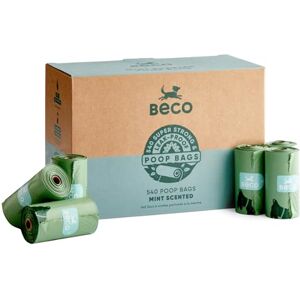 Beco Dog Poop Bags Rolls Strong & Large 540 Bags (36 Rolls of 15) Mint Scented, Dispenser Compatible for Dog Waste Beco Dog Poop Bags Rolls Strong & Large 540 Bags (36 Rolls of 15) Mint Scented, Dispenser Compatible for Dog Waste