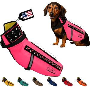 CoyoteVest Dog Harness Protection Vest, Reflective Dog Accessories with Spikes to Shield Your Pet from Raptor and Animal Attacks, Proudly Made in America (Medium, Pink) CoyoteVest Dog Harness Protection Vest, Reflective Dog Accessories with Spikes to Shield Your Pet from Raptor and Animal Attacks, Proudly Made in America (Medium, Pink)