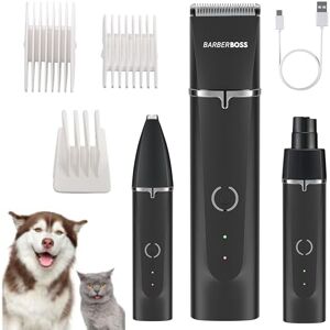 BARBERBOSS All-in-One Dog Grooming Kit, Professional Pet Clippers for Waterproof Pet Groomer with Nail Grinder, Cordless Dogs Groomer, Cats Hair Clippers BARBERBOSS All-in-One Dog Grooming Kit, Professional Pet Clippers for Waterproof Pet Groomer with Nail Grinder, Cordless Dogs Groomer, Cats Hair Clippers