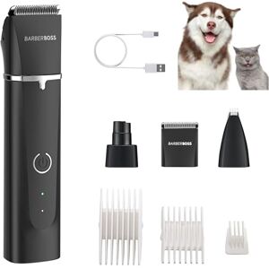 BARBERBOSS Professional Dog Grooming Kit – Pet's Groomer, Cordless Dog Clippers for Thick & Matted Fur, Cats Paw Trimmer, Cat Clippers, Rechargeable Pet Grooming Set BARBERBOSS Professional Dog Grooming Kit – Pet's Groomer, Cordless Dog Clippers for Thick & Matted Fur, Cats Paw Trimmer, Cat Clippers, Rechargeable Pet Grooming Set