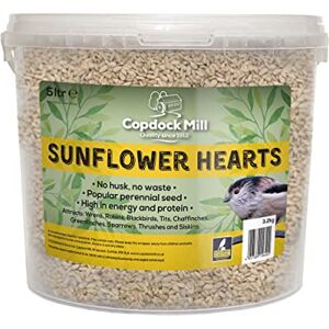 Copdock Mill Sunflower Hearts Bird Food 3.2kg / 5L Tub – No Mess Sunflower Hearts for Wild Birds – Bird Seed Suitable for Sunflower Seeds Feeders & Bird Tables Copdock Mill Sunflower Hearts Bird Food 3.2kg / 5L Tub – No Mess Sunflower Hearts for Wild Birds – Bird Seed Suitable for Sunflower Seeds Feeders & Bird Tables