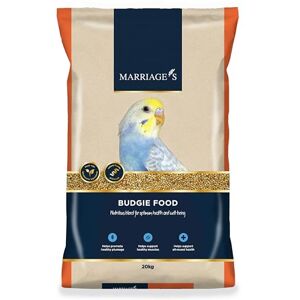 Marriage's Marriages Budgie Food, Budgie Seed and Bird Food with Red Millet, Yellow Millet, Wholesome, Bird Seed Packed with Fibre and Protein (20kg) Marriage's Marriages Budgie Food, Budgie Seed and Bird Food with Red Millet, Yellow Millet, Wholesome, Bird Seed Packed with Fibre and Protein (20kg)