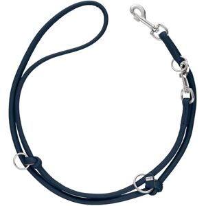 HUNTER Amalfi Adjustable Dog Lead Round Navy Blue Vegan Faux Leather Nappa Look Adjustable to 3 Different Positions Soft Easy Care Brilliant Colour Made in Germany Size: 10/200 HUNTER Amalfi Adjustable Dog Lead Round Navy Blue Vegan Faux Leather Nappa Look Adjustable to 3 Different Positions Soft Easy Care Brilliant Colour Made in Germany Size: 10/200