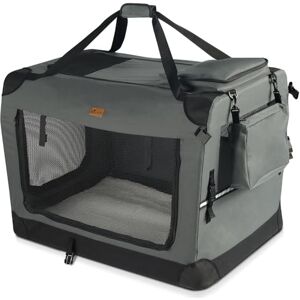 VOUNOT Dog Carrier XL, Foldable Pet Travel Transport Bag, Extra Large Portable Fabric Dog Crate w/Cushion, Grey VOUNOT Dog Carrier XL, Foldable Pet Travel Transport Bag, Extra Large Portable Fabric Dog Crate w/Cushion, Grey