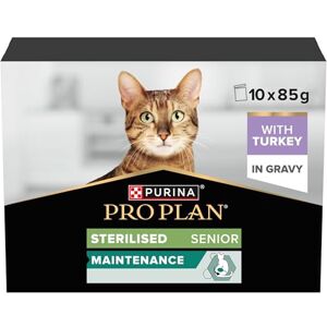 Pro Plan Senior 7+ Sterilised Turkey in Gravy Wet Cat Food 10x85g (Pack of 4) Pro Plan Senior 7+ Sterilised Turkey in Gravy Wet Cat Food 10x85g (Pack of 4)