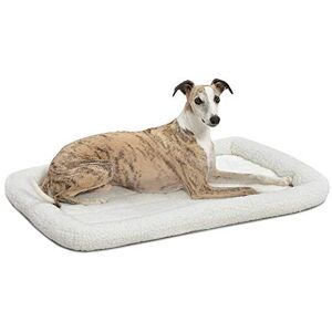 MidWest Homes for Pets QuietTime Dog Bed – White Fleece Bolster, Ultra-Soft and Machine Washable, Fits 91 cm Crates and Carriers, for Medium to Large Breed Dogs MidWest Homes for Pets QuietTime Dog Bed – White Fleece Bolster, Ultra-Soft and Machine Washable, Fits 91 cm Crates and Carriers, for Medium to Large Breed Dogs