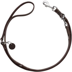 HUNTER Aalborg Adjustable Dog Lead Dark Brown 3-Way Adjustable Robust Cowhide Leather with Strong Greasing Made in Germany Size: 20/200 HUNTER Aalborg Adjustable Dog Lead Dark Brown 3-Way Adjustable Robust Cowhide Leather with Strong Greasing Made in Germany Size: 20/200