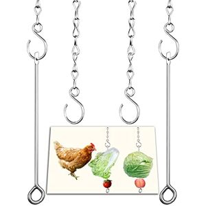 Suplklz Chicken Vegetable Hanging Feeder Toy for Hens Pet Chicken Veggies Skewer Fruit Holder for Hens Large Bird Suplklz Chicken Vegetable Hanging Feeder Toy for Hens Pet Chicken Veggies Skewer Fruit Holder for Hens Large Bird