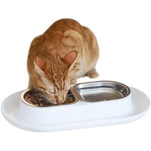 Hepper NomNom Spill Proof Elevated Cat Bowls for Food and Water Whisker Relief Cat Bowl + Raised Cat Food Bowls: a Safe Cat Dish for Messy Cats Stainless Steel Cat Bowl Station Hepper NomNom Spill Proof Elevated Cat Bowls for Food and Water Whisker Relief Cat Bowl + Raised Cat Food Bowls: a Safe Cat Dish for Messy Cats Stainless Steel Cat Bowl Station