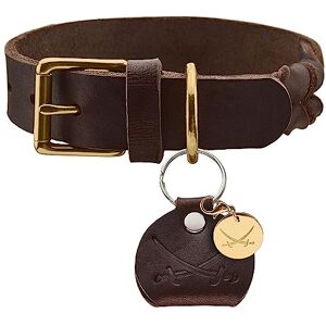 HUNTER Sansibar Solid Dog Collar Leather Heavy Duty Grippy Braided 65 (L) Dark Brown HUNTER Sansibar Solid Dog Collar Leather Heavy Duty Grippy Braided 65 (L) Dark Brown