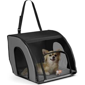 K&H Pet Products Travel Safety Carrier for Pets, Dog Crate for Car Travel, Soft-Sided Carrier for Cats and Small Dogs, Portable Car Seat Kennel, Gray/Black Small 17 X 16 X 15 Inches K&H Pet Products Travel Safety Carrier for Pets, Dog Crate for Car Travel, Soft-Sided Carrier for Cats and Small Dogs, Portable Car Seat Kennel, Gray/Black Small 17 X 16 X 15 Inches