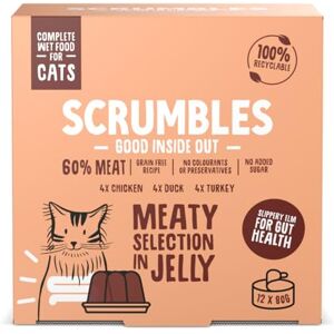 Scrumbles Natural Wet Cat Food, Meat Selection in Jelly 12x 80g Scrumbles Natural Wet Cat Food, Meat Selection in Jelly 12x 80g
