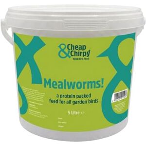 Cheap & Chirpy Dried Mealworms for Wild Birds 5 Litre Tub Meal Worms for Garden Birds Squirrel & Hedgehog Food Swan & Duck Feed (packaging may vary) Cheap & Chirpy Dried Mealworms for Wild Birds 5 Litre Tub Meal Worms for Garden Birds Squirrel & Hedgehog Food Swan & Duck Feed (packaging may vary)