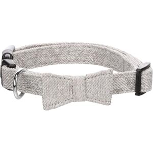 Flamingo Dog Collar with bow tie Nelson Grey M 35-50cm 20mm Flamingo Dog Collar with bow tie Nelson Grey M 35-50cm 20mm