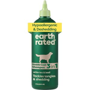 Earth Rated 3-in-1 Deshedding Dog Shampoo and Conditioner, Deodorizing Oatmeal Shampoos for Dogs and Puppies, Great for Smelly Pets, White Tea and Basil Scent, 473 ml Earth Rated 3-in-1 Deshedding Dog Shampoo and Conditioner, Deodorizing Oatmeal Shampoos for Dogs and Puppies, Great for Smelly Pets, White Tea and Basil Scent, 473 ml
