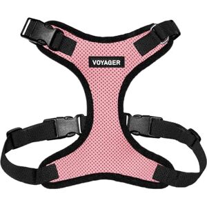 Best Pet Supplies Voyager Step-in Lock Pet Harness - All Weather Mesh, Adjustable Step in Harness for Cats and Dogs by - Pink/Black Trim, XS Best Pet Supplies Voyager Step-in Lock Pet Harness - All Weather Mesh, Adjustable Step in Harness for Cats and Dogs by - Pink/Black Trim, XS