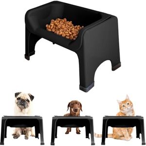 Fluff Trough The Elevated Dog and Cat Bowl Feeding System with Silicone Bowl for Small to Medium Pets Vet Approved, Food Safe, Non-Toxic, Dishwasher Safe, Perfect for Flat-Faced Pets, Black Fluff Trough The Elevated Dog and Cat Bowl Feeding System with Silicone Bowl for Small to Medium Pets Vet Approved, Food Safe, Non-Toxic, Dishwasher Safe, Perfect for Flat-Faced Pets, Black