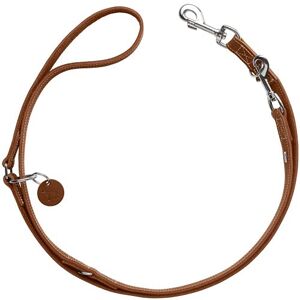 HUNTER Aalborg Adjustable Dog Lead Cognac 3-Way Adjustable Robust Cowhide Leather with Strong Greasing Made in Germany Size: 13/200 HUNTER Aalborg Adjustable Dog Lead Cognac 3-Way Adjustable Robust Cowhide Leather with Strong Greasing Made in Germany Size: 13/200
