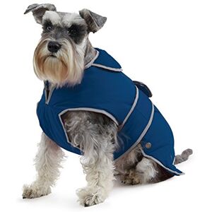 Ancol Muddy Paws All Weather Stormguard Dog Puppy Coat Navy Blue Waterproof Pet Jacket Fleece Lining and Chest Protector Elasticated Neck and Leg Straps 30 cm Length up to 52 cm Girth Small Ancol Muddy Paws All Weather Stormguard Dog Puppy Coat Navy Blue Waterproof Pet Jacket Fleece Lining and Chest Protector Elasticated Neck and Leg Straps 30 cm Length up to 52 cm Girth Small