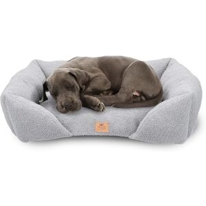 Ferplast Dog Bed Cushion for Medium-Sized Dogs, Cat Bed, Washable Synthetic Bouclé Fabric, Soft Padding, 78 x 56 x h 22 cm. Grey Ferplast Dog Bed Cushion for Medium-Sized Dogs, Cat Bed, Washable Synthetic Bouclé Fabric, Soft Padding, 78 x 56 x h 22 cm. Grey