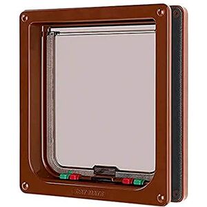 Cat Mate 4-Way-Locking Large Cat Flap (221) Secure Lockable Door for Large Cats and Small Dogs, Easy to Install and Use, for UPVC/Metal, Wall and Wood, Brown Cat Mate 4-Way-Locking Large Cat Flap (221) Secure Lockable Door for Large Cats and Small Dogs, Easy to Install and Use, for UPVC/Metal, Wall and Wood, Brown