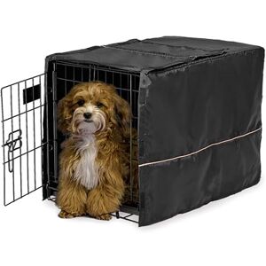 MidWest Homes for Pets XS Dog Crate Cover, Black Polyester Privacy Kennel Cover Fits Most 59 cm Crates, Machine Washable, Reduces Barking & Chewing MidWest Homes for Pets XS Dog Crate Cover, Black Polyester Privacy Kennel Cover Fits Most 59 cm Crates, Machine Washable, Reduces Barking & Chewing