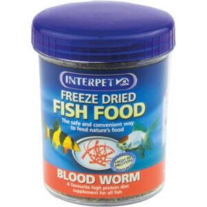 Interpet Freeze Dried Aquarium Fish Food, Safe, Natural, High Protein, Blood Worm, 20g Interpet Freeze Dried Aquarium Fish Food, Safe, Natural, High Protein, Blood Worm, 20g