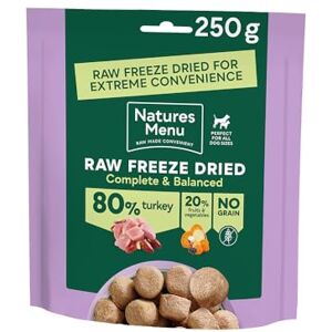 Natures Menu Freeze Dried Dog Food 80/20 Turkey 250g Natures Menu Freeze Dried Dog Food 80/20 Turkey 250g