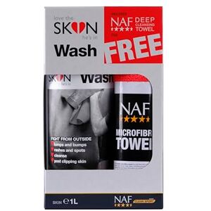 NAF Love The Skin He's In Skin Wash 1L – Gentle No-Rinse Herbal Wash for Horses – Soothes Irritated or Sensitive Skin – With Aloe Vera & Tea Tree – Hot Cloth or Direct Use NAF Love The Skin He's In Skin Wash 1L – Gentle No-Rinse Herbal Wash for Horses – Soothes Irritated or Sensitive Skin – With Aloe Vera & Tea Tree – Hot Cloth or Direct Use